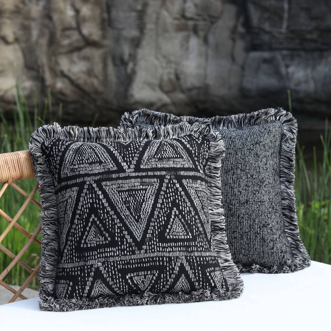 TULUM Indoor | Outdoor Reversible Pillow w/ Fringe